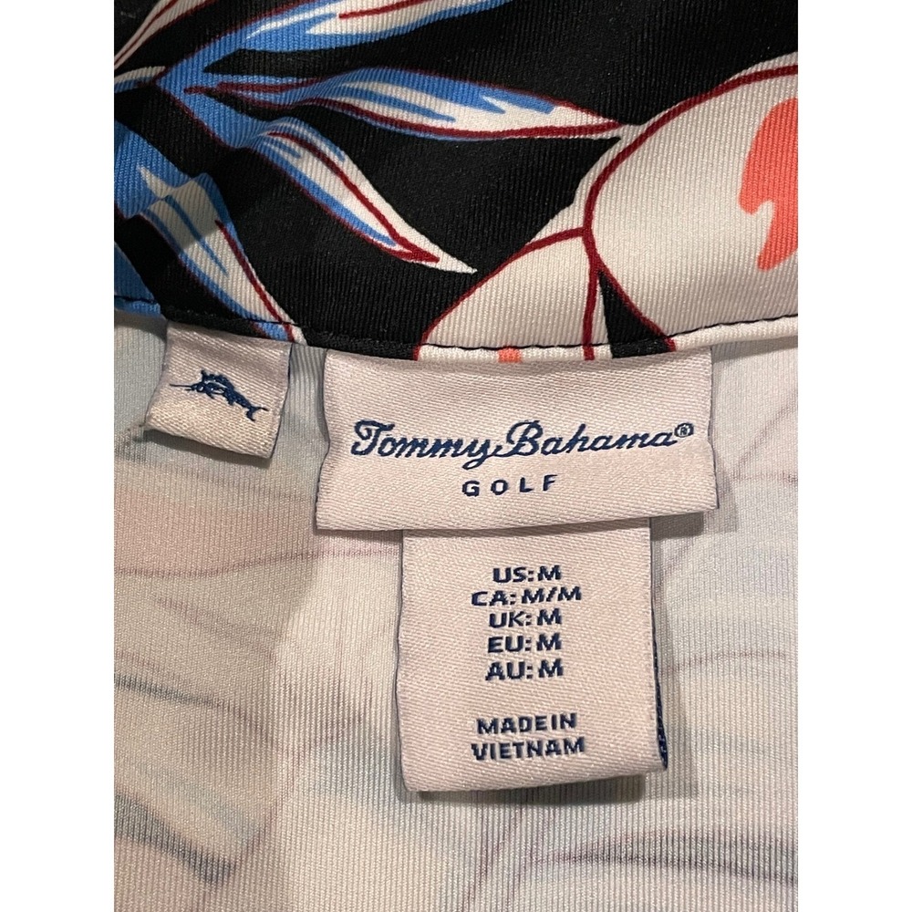 Tommy‎ Bahama Womens Golf Dress Tropical Floral Sleeveless Mock Neck Zip Medium - Picture 8 of 8